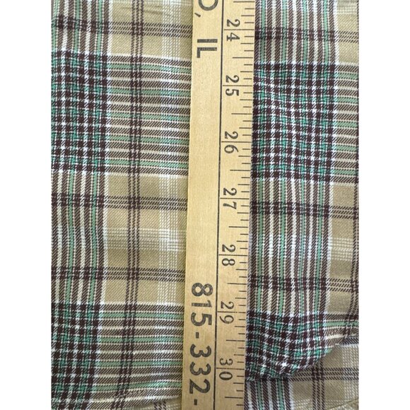 Ecko Unlimited mens Large Plaid Button-Up Short Sleeve tan multi color - Picture 11 of 16